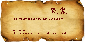 Winterstein Nikolett névjegykártya